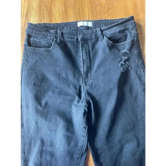 Women's Vervet by Flying Monkey Black‎ Distressed Jeans Size 32 Bin B - Picture 5 of 13